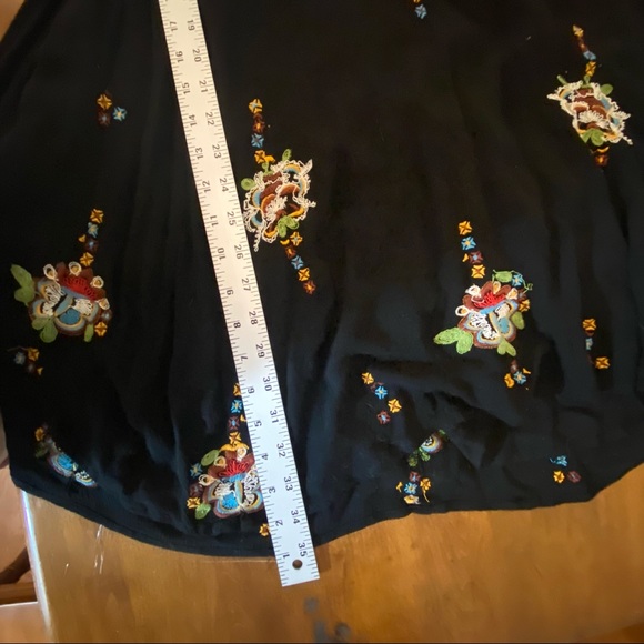 Free People Womens Dress Size Small Black Embroidered Back Cut-out Long Sleeves - Picture 10 of 11